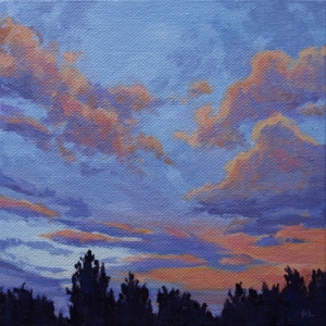 Skyscape No. 20 6x6" (acrylic on 1 1/2" canvas), R Luymes (c) 2014