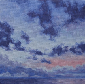 Skyscape No. 21 6x6" (acrylic on 1 1/2" canvas), R Luymes (c) 2014